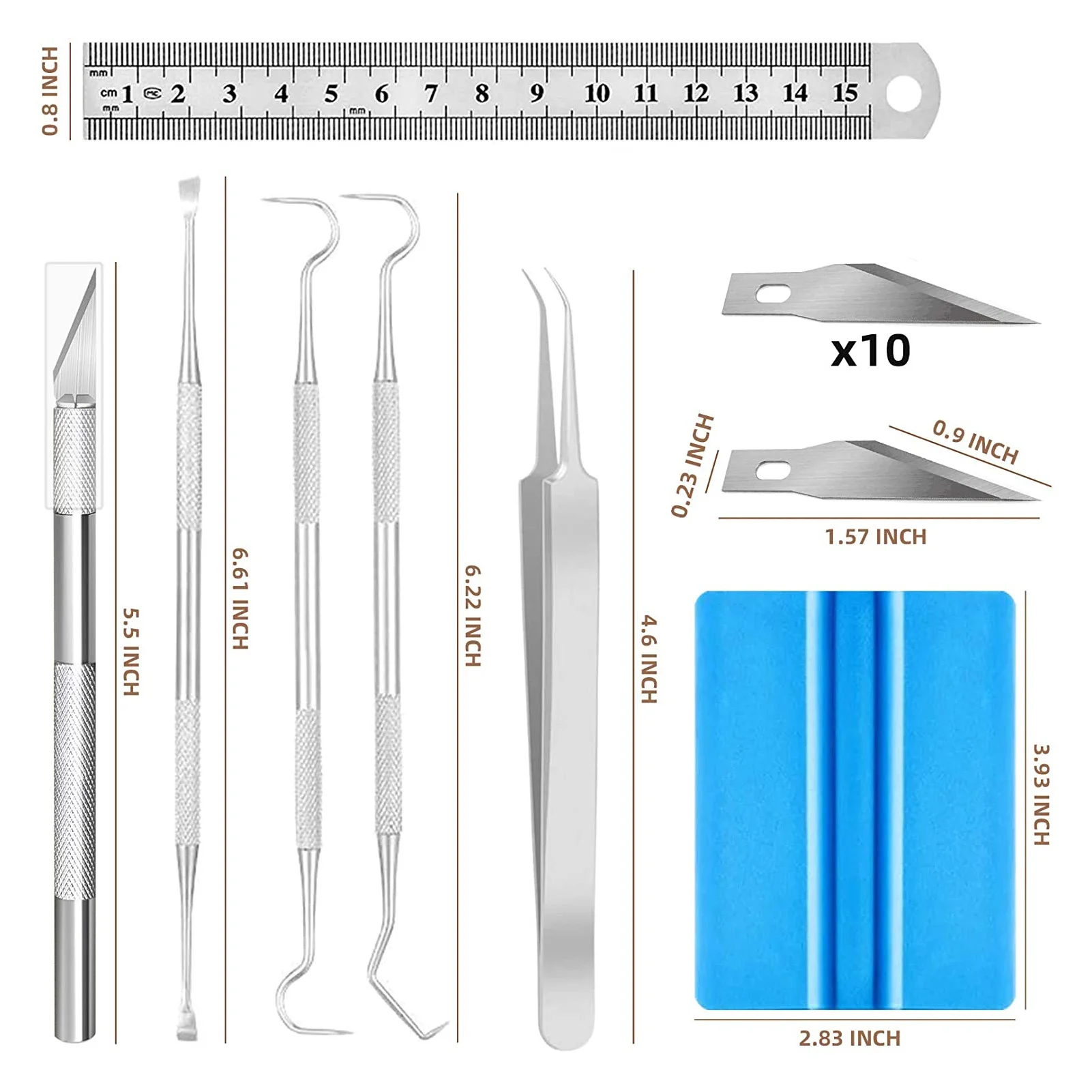 

17PCS Craft Vinyl Tools Kit Dried Flower Tool Set For Hobbyist Carving Tool Set Drop Shopping Wholesale