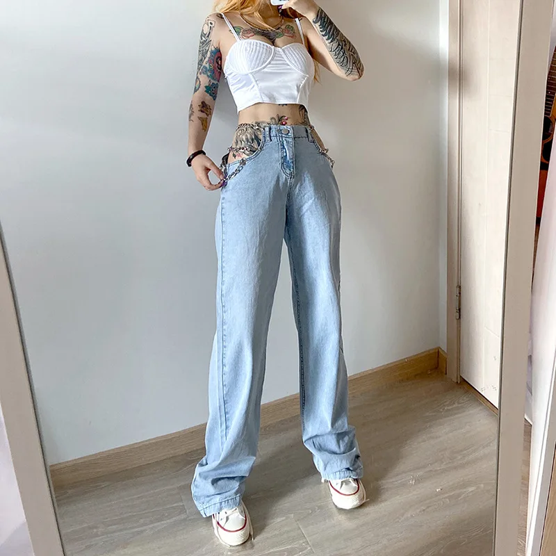 

2021 Summer Women's Wear New High Waist High Slim Loose Wide Leg Casual Pants