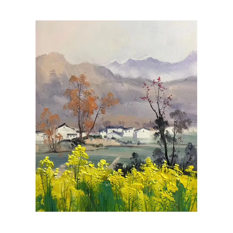 KOWELL 100% ручная роспись деревня природный пейзаж картина маслом на холсте