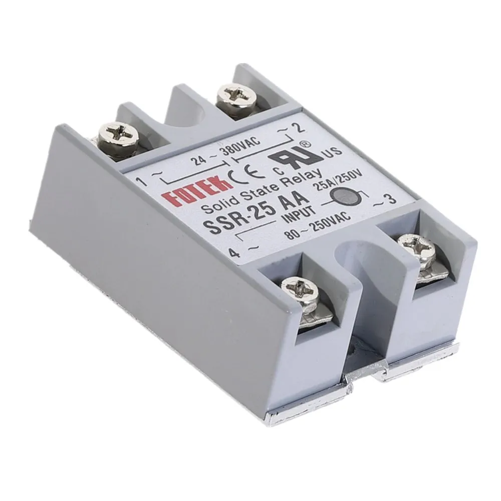 1 шт. SSR 25AA 25A твердотельный релейный модуль 80 250V AC вход 24 380VAC|solid state relay|state relay modulestate