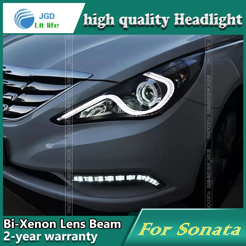 Высококачественный Тюнинг автомобиля чехол для Hyundai Sonata 2011 2012 фары светодиодный
