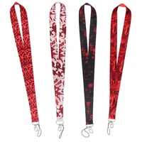 24pcslot md402 dmlsky blood and cell red lanyard for key phones usb flash drives keys keychain card name tag badge holders rope
