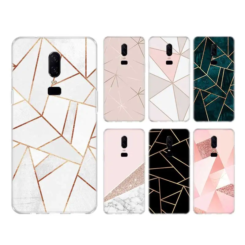 

Geometric Pattern Case For Redmi Note 7 8 8T 9S Cover For Redmi Note 9 10 Pro Max 10S 6 5 9T Transparent Printing Coque