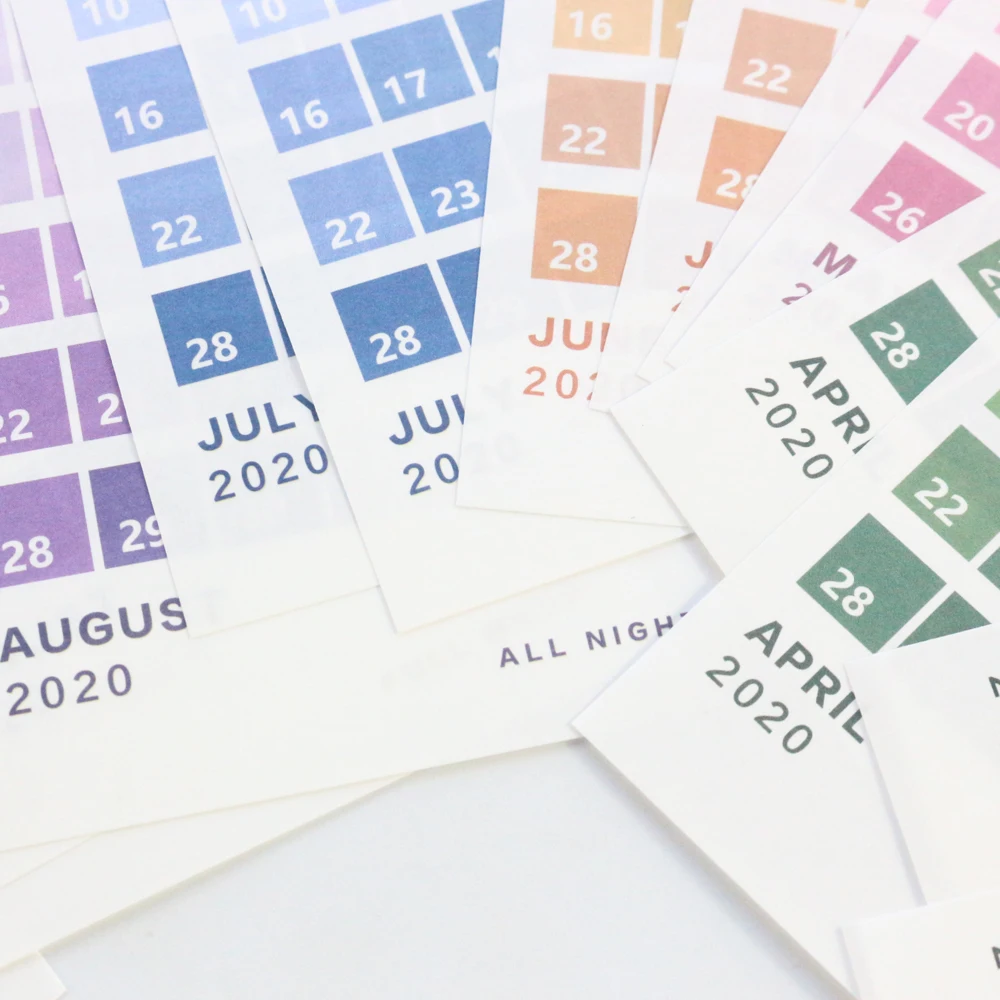 Domikee милый классический календарь 2020 год лакмусовая бумага офисный школьный