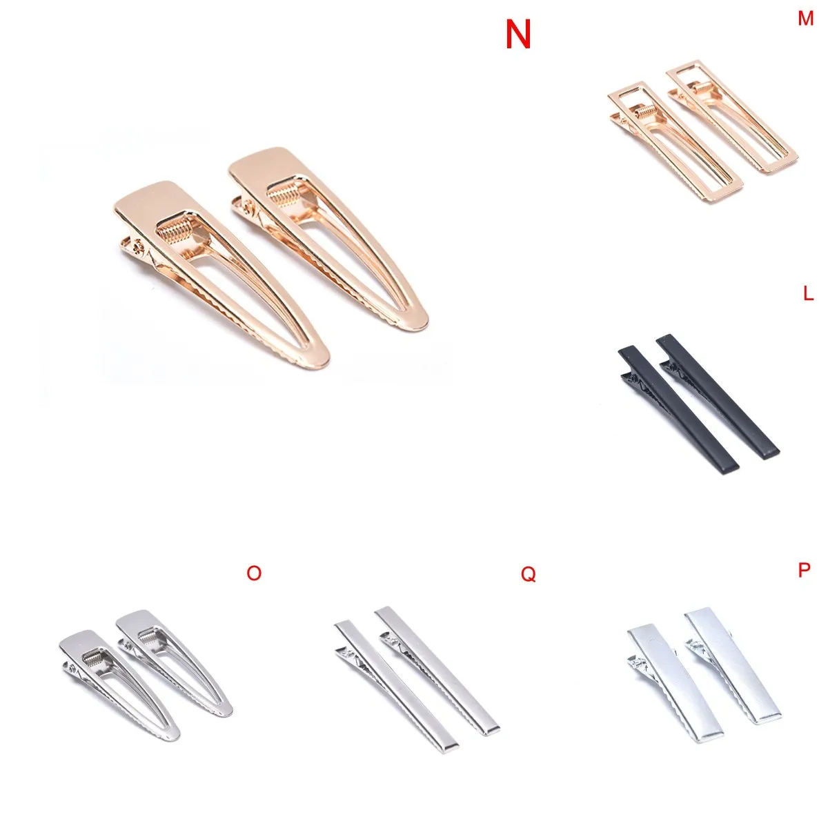 

2pcs DIY Black Flat Hair Clips BB Clip Girl Hair Clip Simple Creative Hair Barrette French Barrette Duckbill Clip Handmade Tool