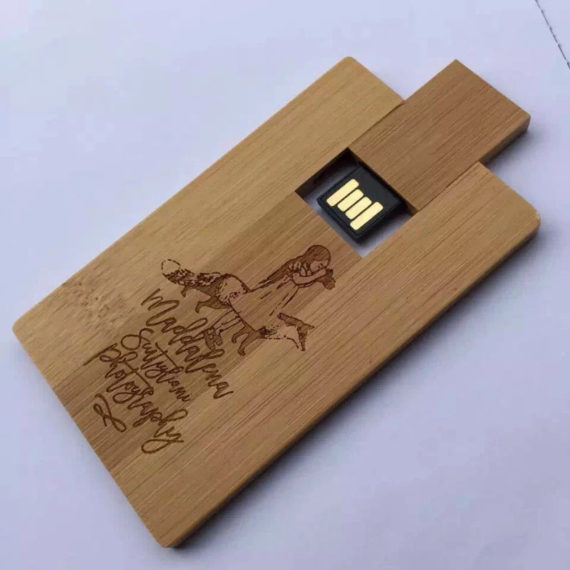 Изготовленным на заказ логосом Деревянная открытка USB флеш накопитель клена