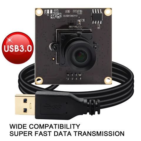 Высокоскоростной модуль камеры ELP USB 3,0 2MP IMX291 50fps USB 3,0 промышленный с объективом без искажений для видеоконференции