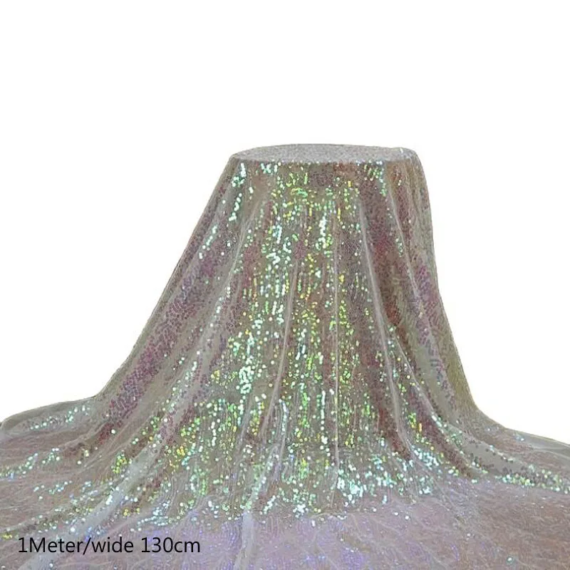 

NEW 130cm wide fabrics per meter tulle mesh sequin lace fabric wedding dress decor lace Luxury pink lace fabric