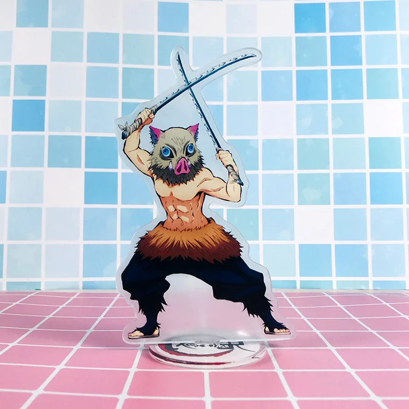 

2021 Creativity Anime Demon Slayer Kochou Shinobu Figure Desk Stand Card Rengoku Kyoujurou Cosplay Agatsuma Zenitsu Standsing