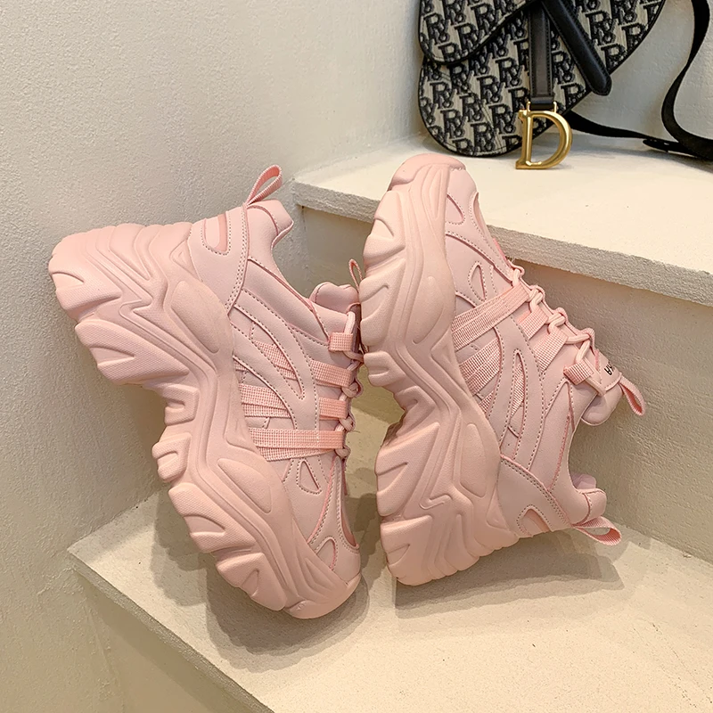 

Women Platform Chunky Sneakers Designers Fashion Brand Casual Shoes Woman Tennis Basket Female Summer Vulcanized Shoes 2021
