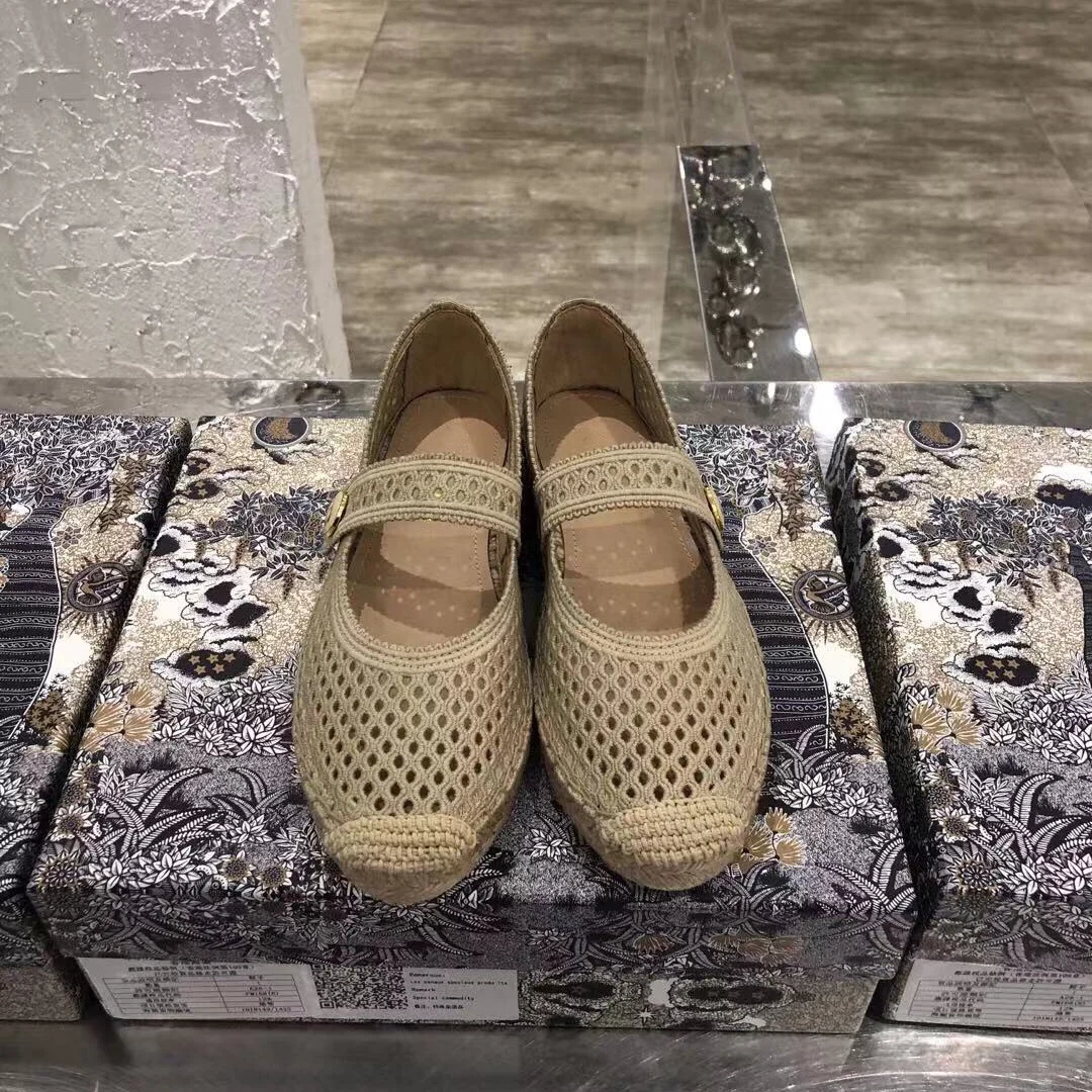 

prowow 2021 Newest Summer Air Mesh Shallow Flats Fisherman Shoes Platform Flats Round Toes Flats Buckle-Strap Flats