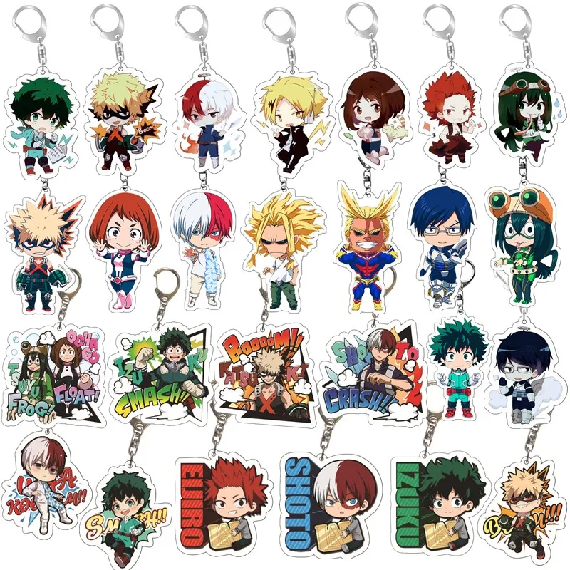 My Hero Academia Character Keychain Cosplay Acrylic Key Chain Pendant Keyring Prop | Украшения и аксессуары