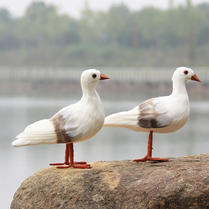 

Simulation Seagull Home Garden Decoration Artificial Feathered Handmade Crafts