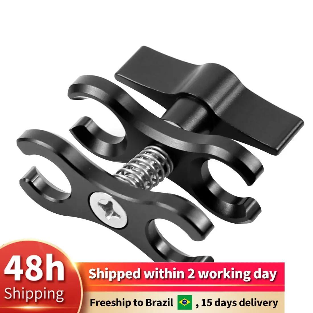 

BGNing Two-Hole Ball Butterfly Clip Diving Lights Arm Camera Adapter Bracket for Gopro for XIAOYI EKEN Action Camera