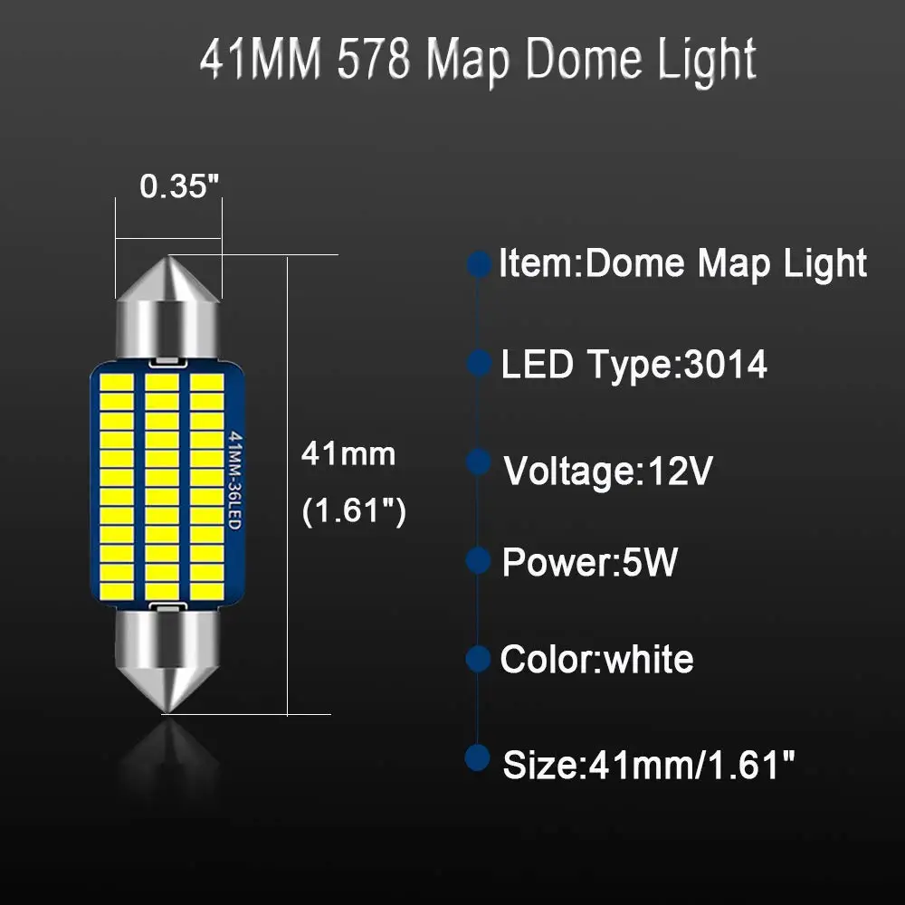 10 шт. Автомобильные светодиодные лампы на крышу 42 мм | Автомобили и мотоциклы