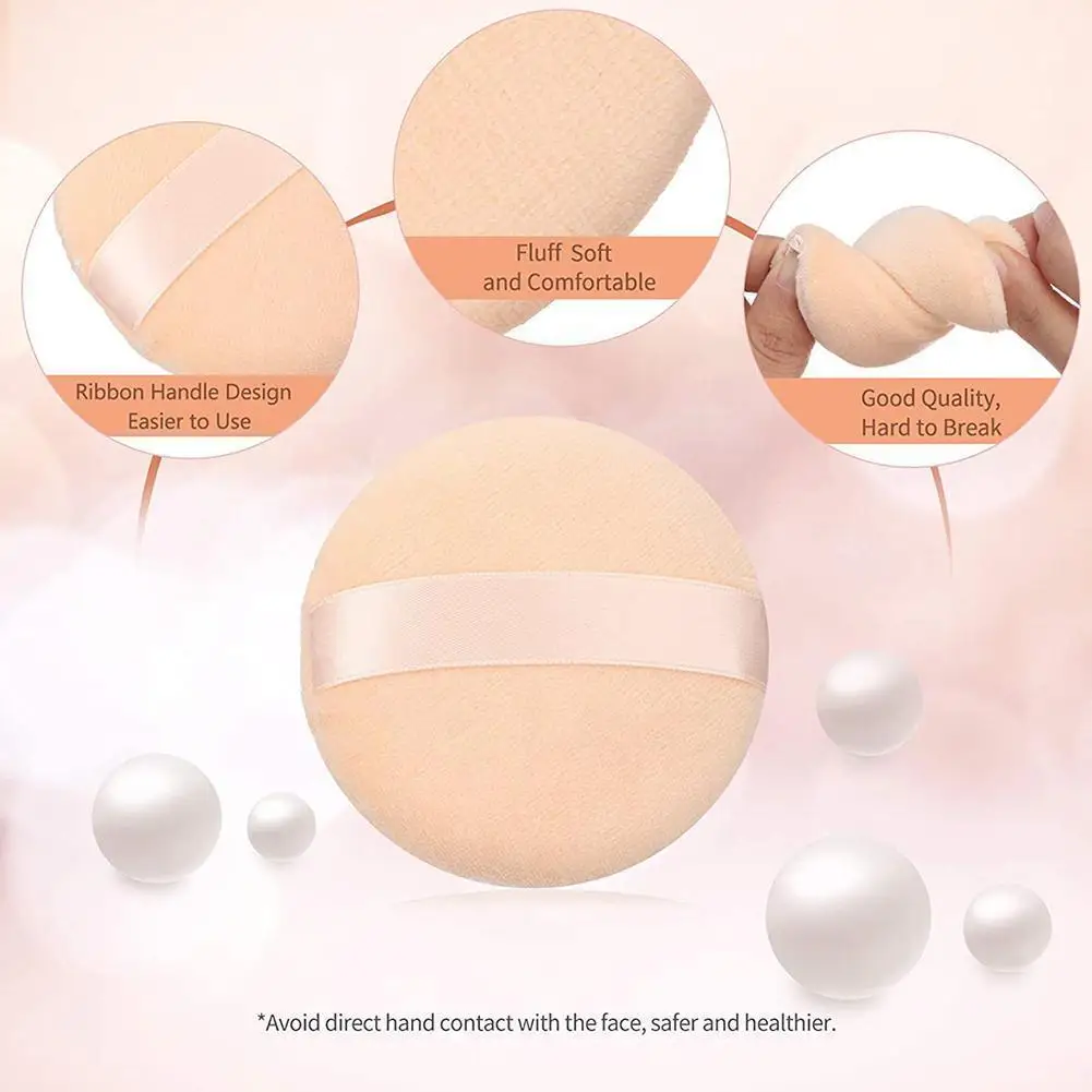 5pcs Women Girl Makeup Powder Puff Soft Sponge Puff Beauty Concealer Smooth Tools Wet Powder Cosmetic Foundation X6K1