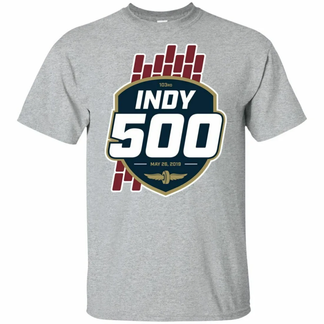 

103rd INDY 500 Indy Racing League Logo Indianapolis Tops Tee T Shirt Grays Ashes S-5XL Breathable Men Tops T-Shirt