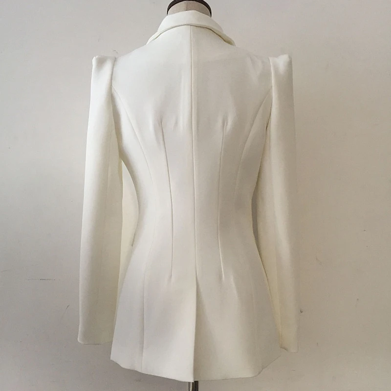 Высокое качество новая мода 2019 дизайнерский черный пиджак Женский офисный на