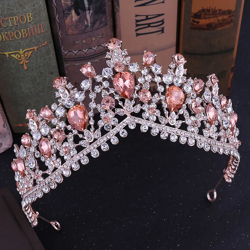 

Тиары и короны свадебные для невесты, тиара с кристаллами в стиле барокко, королева, аксессуары для волос для невесты, ML849