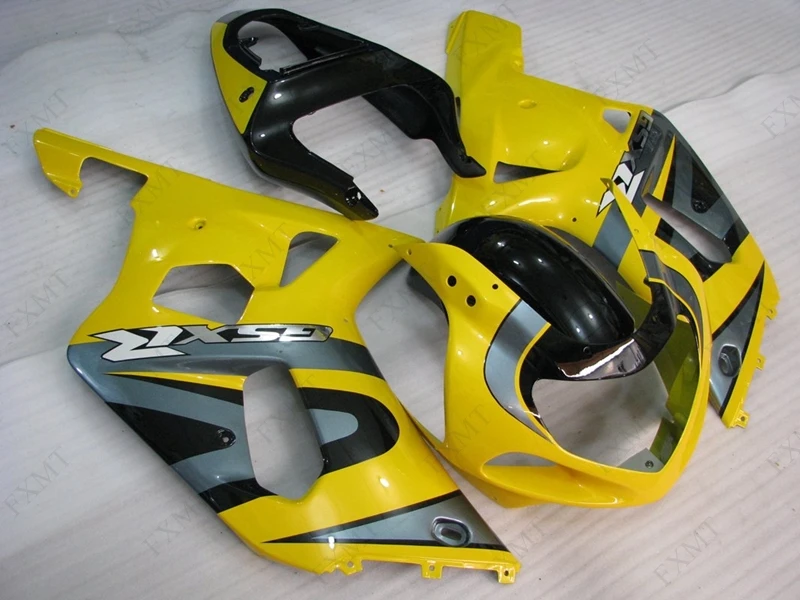 GSX R600 R750 R1000 01 00 обтекатели GSXR 600 750 1000 03 02 2000 2003 K1 2 Обтекатели желтого и черного
