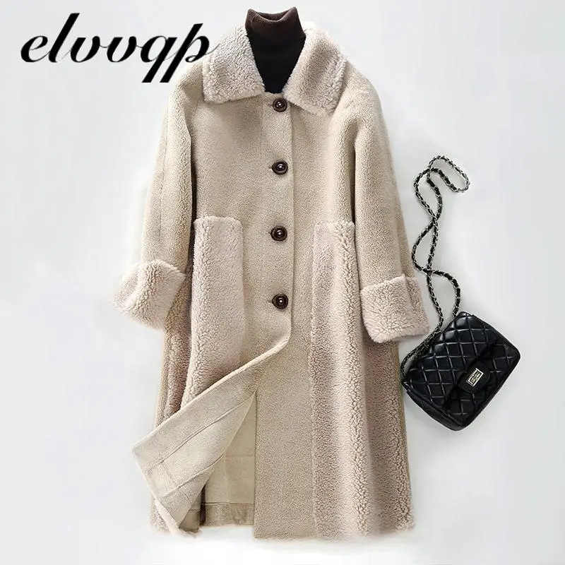Женское пальто из овечьей шерсти с подкладкой плюшевый ягненок зима 2020 | Женская