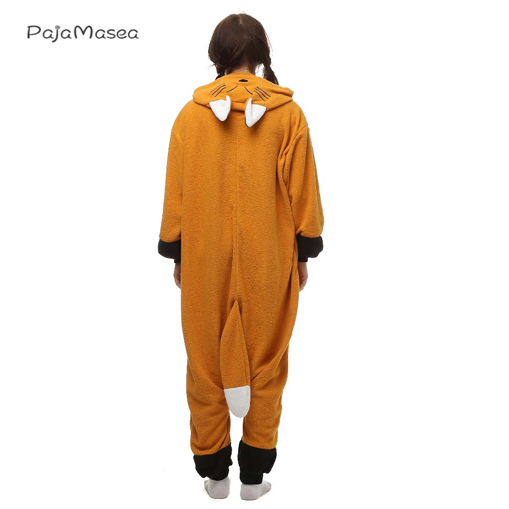 

Fox PAJAMASEA Men Anime Cartoon Onesies Women Orange Pijamas Fleece Jumpsuit Children Funny Christmas Sleepwear Raccoon Kigurumi