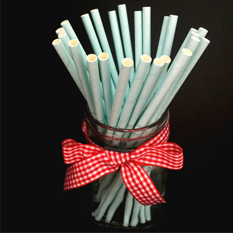 25 шт одноразовые бумажные соломинки креативные смешанные питьевые соломенные