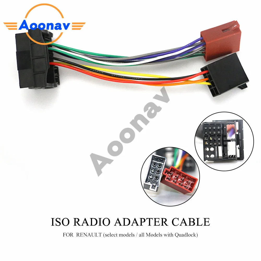 12-127 ISO для RENAULT (выбранные модели всех моделей с квадратным замком) радиоадаптер