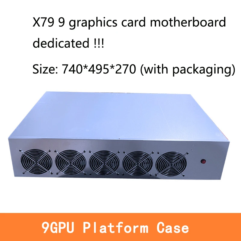 9 GPU серверный чехол рамка добывающая установка платформа для X79 материнская плата BTC ETH чехол для майнинга