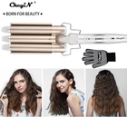 Щипцы для завивки волос Ckeyin электрические керамические, плойка с 3 роликами, инструмент для быстрой укладки, 40