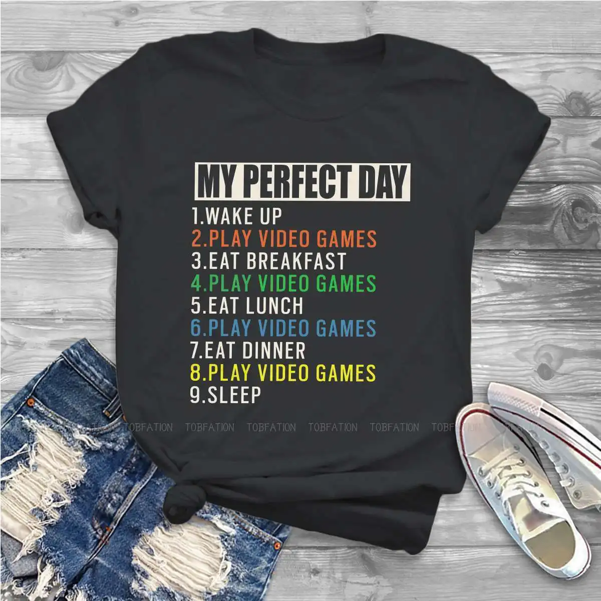 Кавайная женская футболка My Perfect Day для видеоигр блузы игры PUBG в стиле Харадзюку