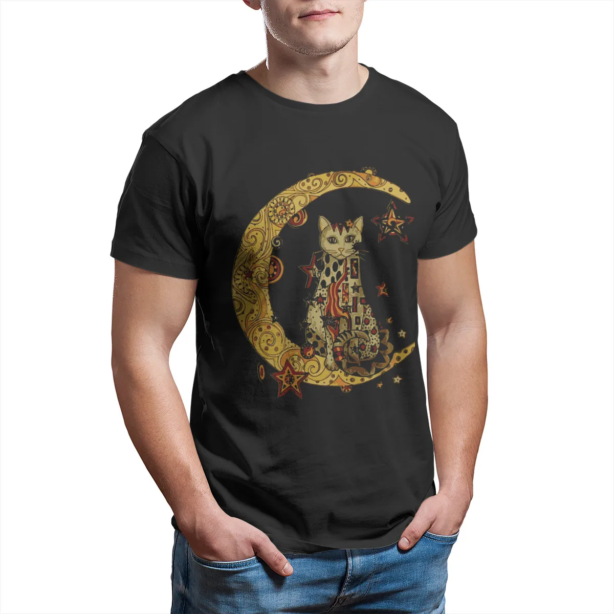 

cat and moon Essentials New Oversized US Size High Street Men's T-Shirts 137617