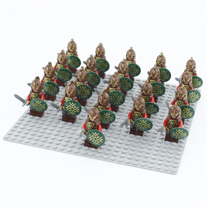 

XH21pcs Military Roman Warrior Commander Portrait Series Children's Clone Minifigure Soldier Character DIY Building Block Toy