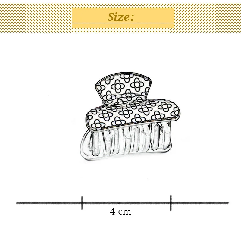 

Geometric Acrylic Hair Crabs Small Hairpins Women Noble Shiny Metal Color For Girl Hair Accessories Danrrsh 13010