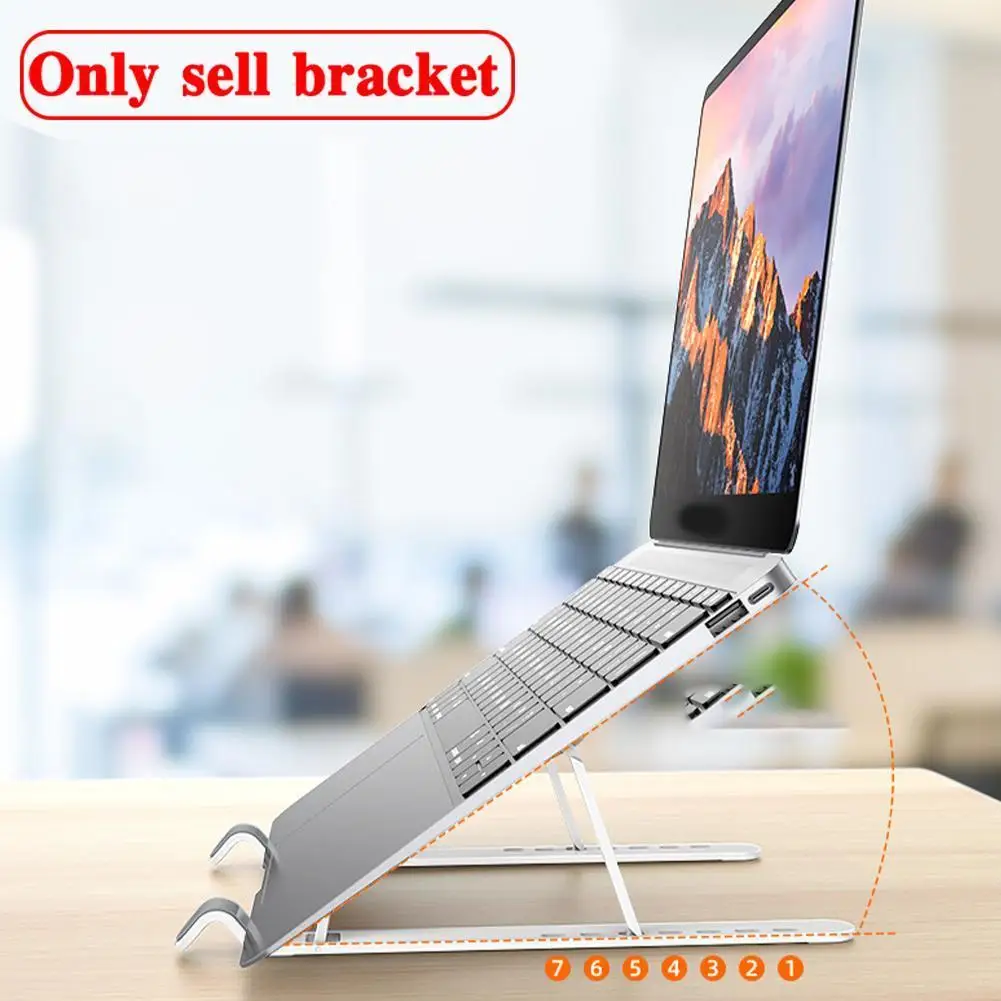 

Laptop Stand for MacBook Pro Air Notebook Holder Foldable Plastic Tablet Stand Phone Stand Cooling Bracket Riser Portable