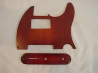 hand made brown color ailanthus wood telecaster guitar tele pickguard set 4881