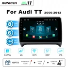 Автомагнитола 2 Din, мультимедийный проигрыватель IPS DSP 6 ГБ 128 ГБ Android 11 для AUDI TT MK2 8J 2006-2012 GPS-навигация без DVD Carplay стерео