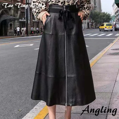 Юбка из натуральной овечьей кожи G34 2019|Женские юбки| |