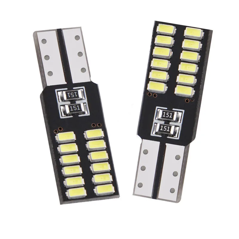 

20-100 шт. автомобиль T10 светодиодный 194 168 W5W 3014 24SMD 24 светодиодный автомобильный габаритный фонарь стояночные огни боковой свет лампы DC12V белый