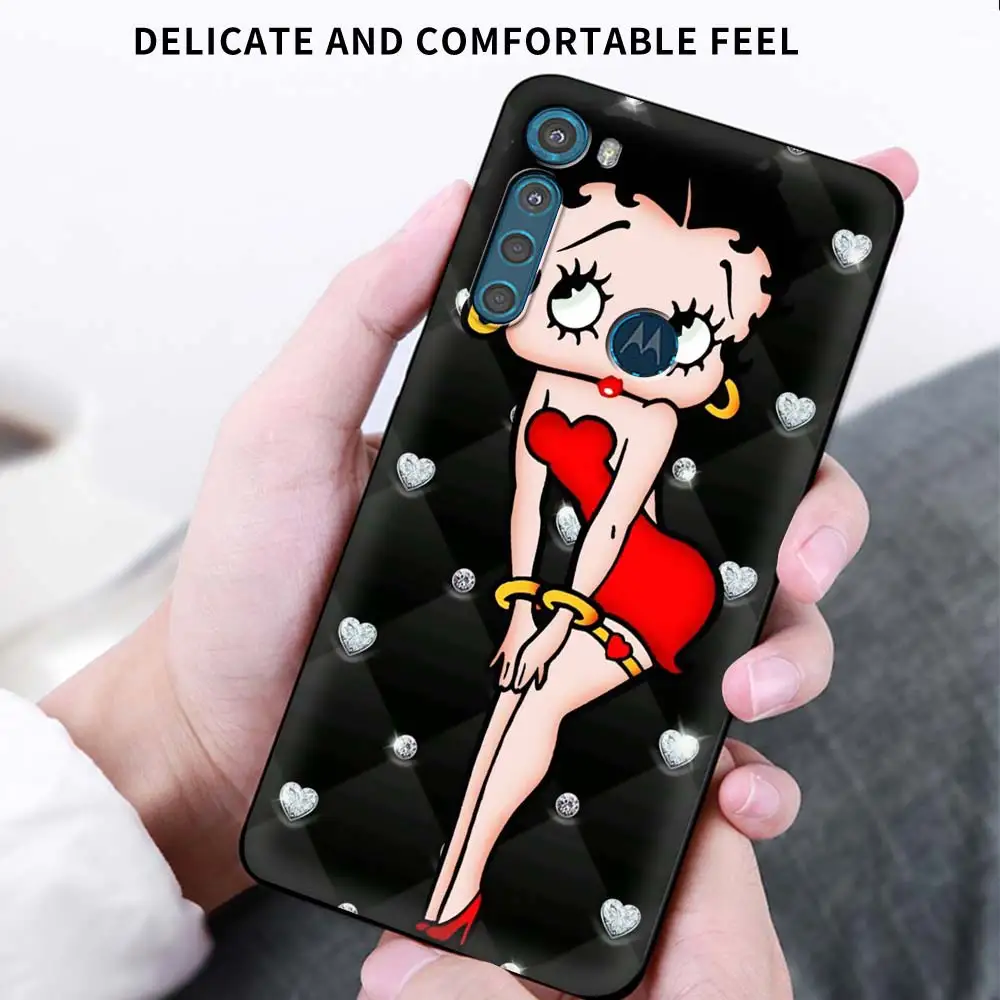 

Silicone Phone Case For Motorola One Fusion G9 Play Plus G8 Power Lite G Stylus G30 G10 Soft Cover Funda Betty Boop Cartoon Capa
