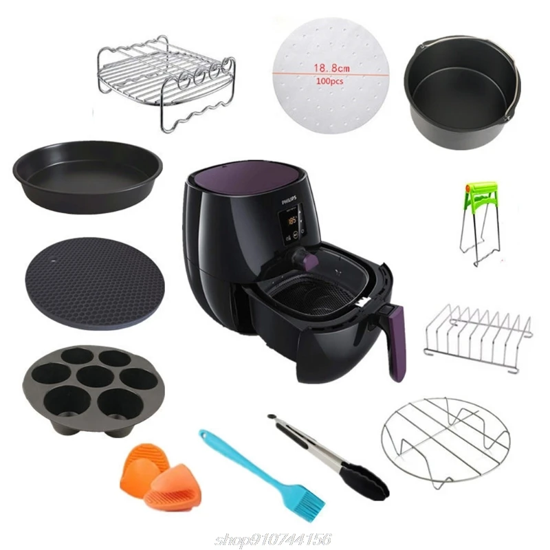 

Air Fryer Accessories Set for 3.7-5.3 QT 8 Pieces for Gowise Phillips and Cozyna Air Fryer (6-8 inches 12 pcs) A08 21 Dropship