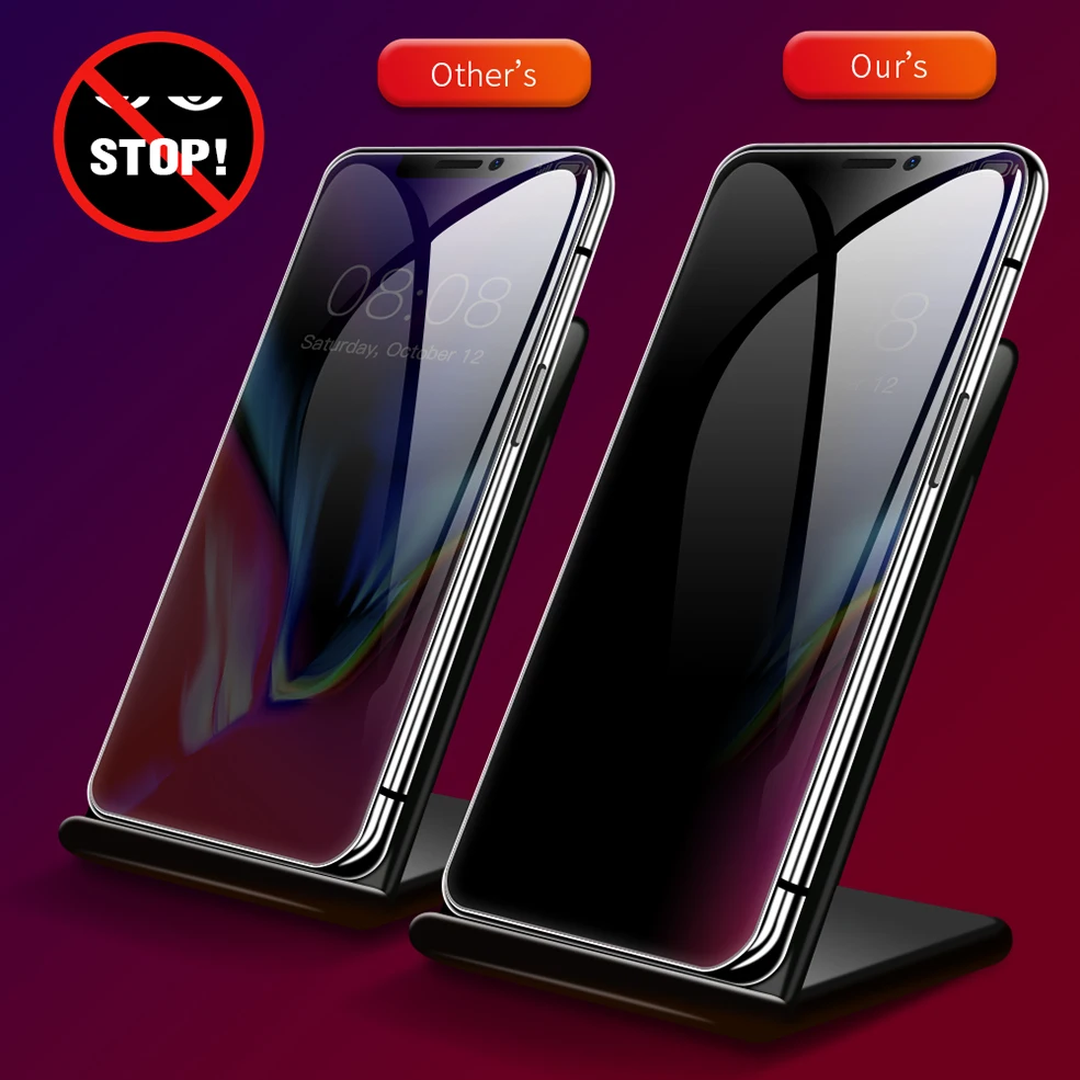 Антибликовое полноэкранное защитное закаленное стекло для iPhone X XS MAX XR 11 6 7 8