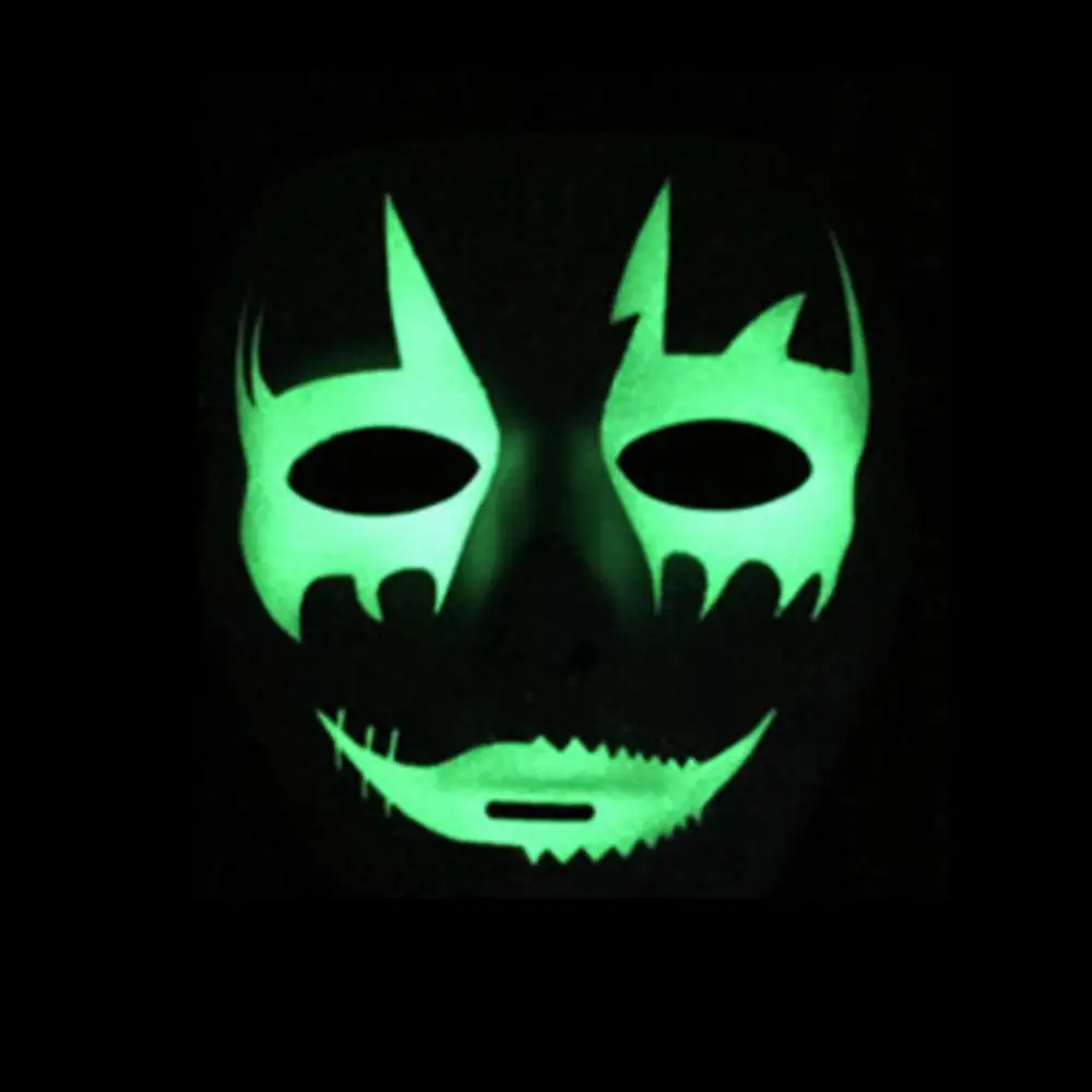 

Unisex Creepy Luminous Full Face Cover Night Stage Show Halloween Party Prop luminous halloween birthday LED mask