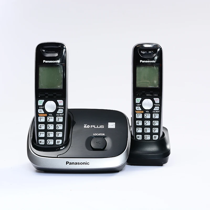 Two Handsets Цифровой беспроводной телефон с бесплатной связью вызова ID беспроводной стационарный телефон для офиса дома английский Испания - Цвет: Two Handsets