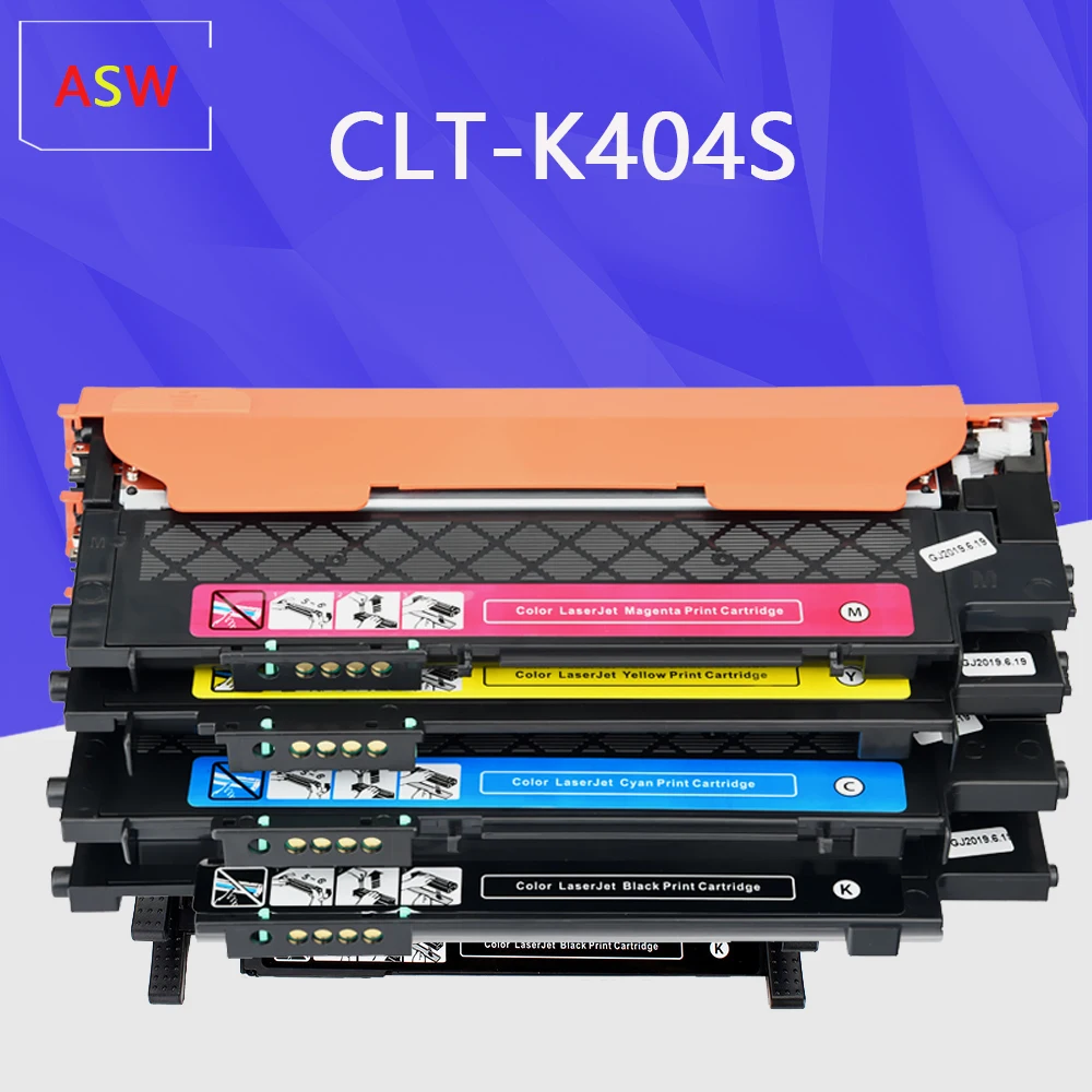Картридж с тонером ASW CLT K404S M404S C404S Y404S 404S совместим принтером Samsung C430W C433W C480 C480FN C480FW
