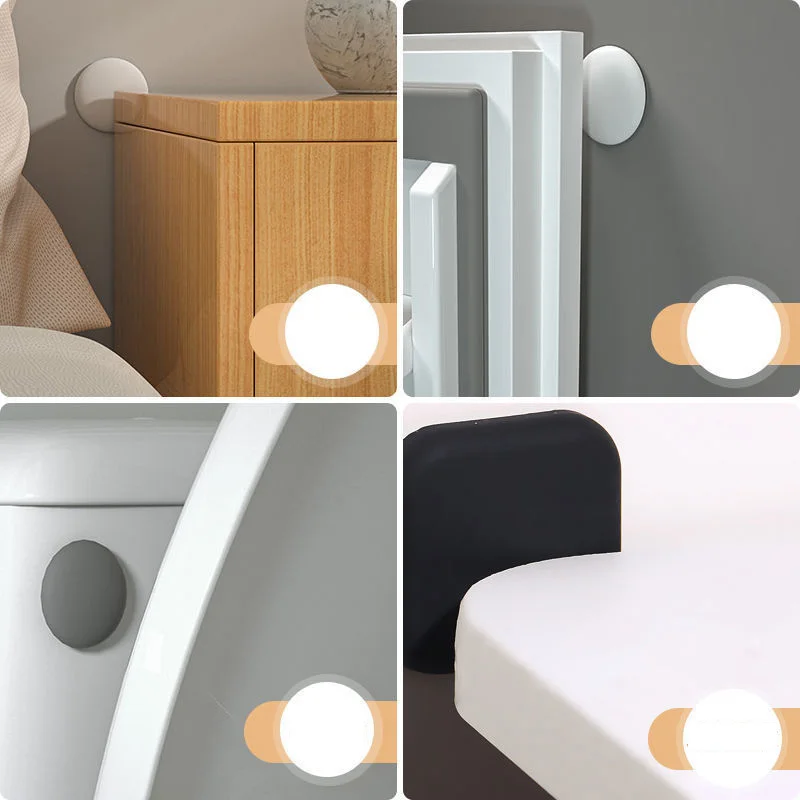 4pcs Thickening Silicone Crash Pad Home Anti-collision Strong Sticky Door Back Handle Shockproof Wall Mute Protective | Дом и сад
