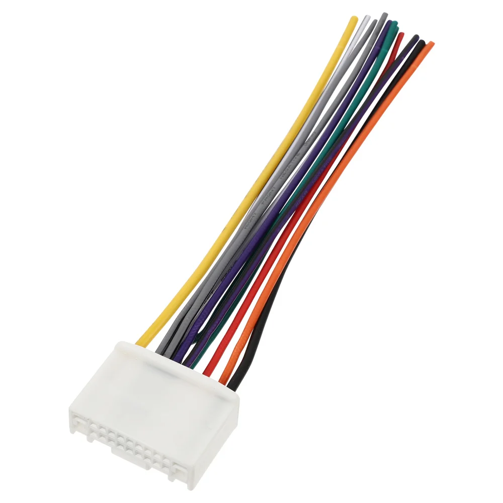 

1pc 12 Pin Dual Stereo Wire Harness Practical Audio Power Wire Connection Cable