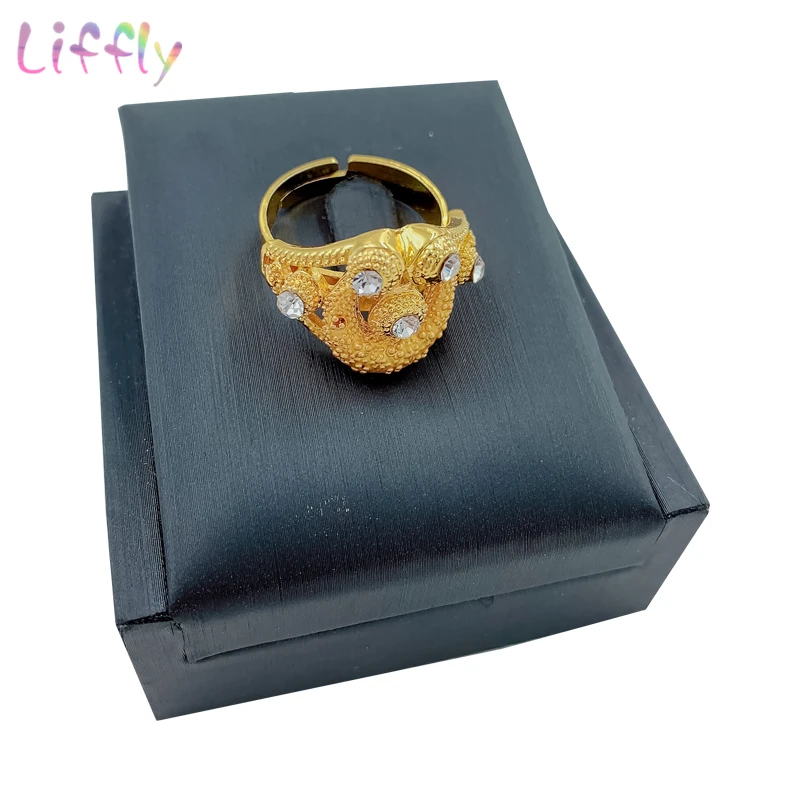 Новый набор украшений из африканского золота серьги кольцо браслет многослойное