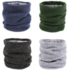 Уличный зимний утепленный флисовый шейный утеплитель, шарфы для велоспорта, мужской шарф Bufanda, шарф-хомут для лыж, скалолазания, вязаный шарф-кольцо, воротник