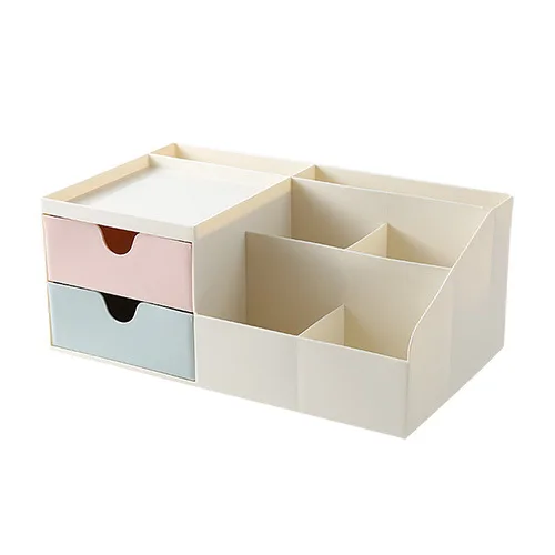 Косметический отсек для хранения двухслойный бытовой пластиковый ящик ухода за